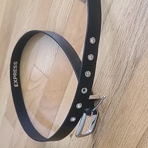 Express Black Leather Belt Size Small
